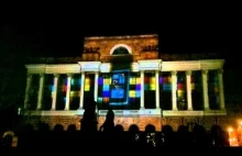 Świetny mapping na Pałacu Staszica z okazji polskiej premiery Nokii Lumia 800