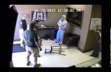 Store owner knocks out robber with a baseball bat! (Original Video