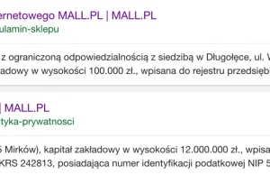 Sklep Mall.pl z kapitałem 12 mln zmienił właściciela na Netretial z kap. 100 tys