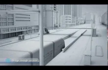 Incredible way of future transportation-Straddling Bus(3D bus