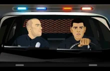 Oficerowie St-Pierre i Diaz Make podczas pierwszego aresztowania