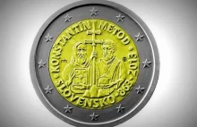 Słowacja. Cyryl i Metody na monecie euro jednak w aureolach