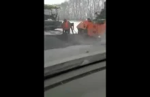 Jak się kładzie asfalt w Rosji.