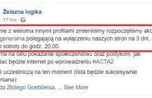 Prawicowe profile na FB zawieszają działalność w akcie protestu przeciwko ACTA 2
