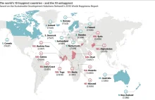 Mapa najszczęśliwszych i najbardziej ponurych krajów świata