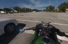 Zdezorientowany motocyklista