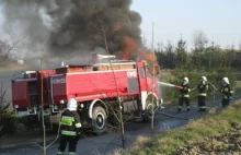 Spłonął wóz strażacki