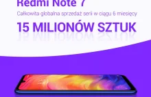 Xiaomi sprzedało ponad 15 milionów smartfonów Redmi Note 7.