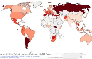W których krajach jest najwięcej policji