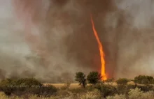 Niesamowite ogniste tornado