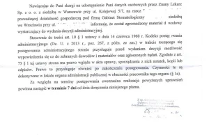 Znany Lekarz kontra pacjent i rok czekania na decyzję GIODO