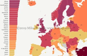 8 zaskakujących map Europy, na których Polska daje radę