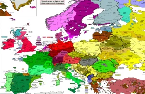 Mapa języków i dialektów Europy