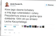 Kurski odnajduje znaki. "Dokładnie 1944 dni po śmierci Lecha Kaczyńskiego"