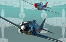 Infografika porównująca rozmiary myśliwców z II wojny światowej