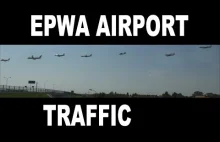 Lądowania Lotnisko Okęcie , duży ruch na EPWA