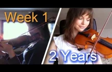 Adult beginner violinist - 2 years progress video
