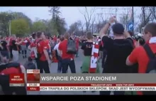 Kibice Widzewa Łódź niewpuszczeni na krakowski stadion