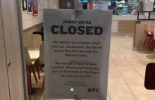 W KFC zabrakło kurczaków. Klienci komentują: Koniec świata