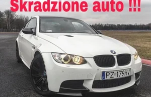 10000zł za wskazanie sprawcy lub miejsca pobytu skradzionego samochodu BMW M3