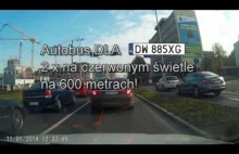 Autobusem 2 x na czerwonym świetle na odcinku 600 m !