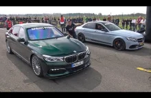 Alpina BMW B7 BiTurbo vs C63S AMG vs Audi RS6...