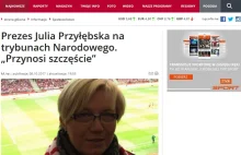 TVP Info wyśmiane za tekst, że na meczu Polska - Czarnogóra była prezes TK