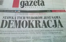 To już nie nawet nie kabaret! „GW”: „Stawką wyborów jest demokracja...