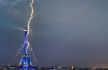 Błyskawica przeszyła Wieżę Eiffela