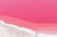 Magiczna różowa laguna w zachodniej Australii