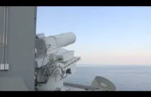 US Navy Laser Weapon System (LaWS) Live Firing Onboard USS Ponce...