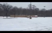 Subaru - drift na śniegu - coś poszło nie tak