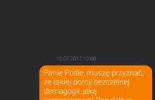 SMS, MMS z podziękowaniami dla posła Dolata