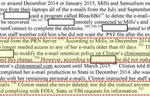 Hillary Clinton okłamała FBI