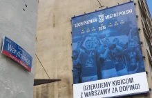 Lech Poznań "nieuszczypliwie" dziękuje warszawskim kibicom za doping