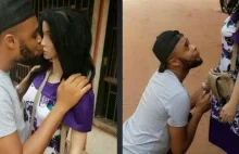 See as Nigerian man kneels to propose to his own version of s-x doll...