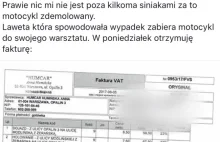 Laweciarz skasował motocykl, odwiózł rozbitka i... wystawił fakturkę za usługę