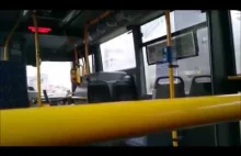 "Pierdząca" Scania - autobus na warszawskich Kabatach