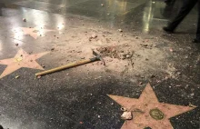 Zniszczono gwiazdę Donalda Trumpa w alei gwiazd w Los Angeles