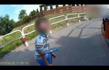 Zderzenie roweru z dzieckiem na hulajnodze