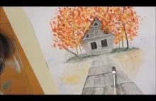 Lake Hut - water color painting timelapse