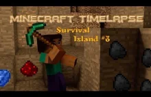 KOPANIE 48750 BLOKÓW!!!Minecraft Timelapse: Island Survival - Part 3
