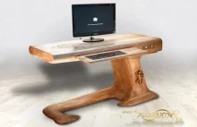 Lizard desk - relacja z budowy. Biurko zintegrowane z komputerem.