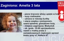 Child Alert - porwano małą Amelię i jej mamę.