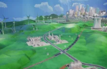 Energy City - Odjechana makieta miasta mapowana projekcyjnie