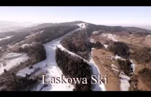 Laskowa Ski - LaskowaSki - widok na stok z drona DJI Phantom GoPro 4 Black
