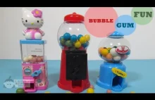 HELLO KITTY mini GUMBALL machine plus Double Bubble and Don Candy Gumball...