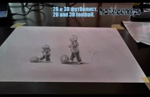 2D и 3D футболист. 2D and 3D football. BODACOMICS