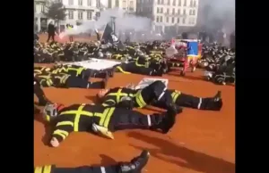 Francja protest strażaków