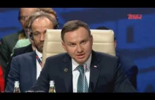 Przemówienie prezydenta Andrzeja Dudy podczas otwarcia szczytu NATO